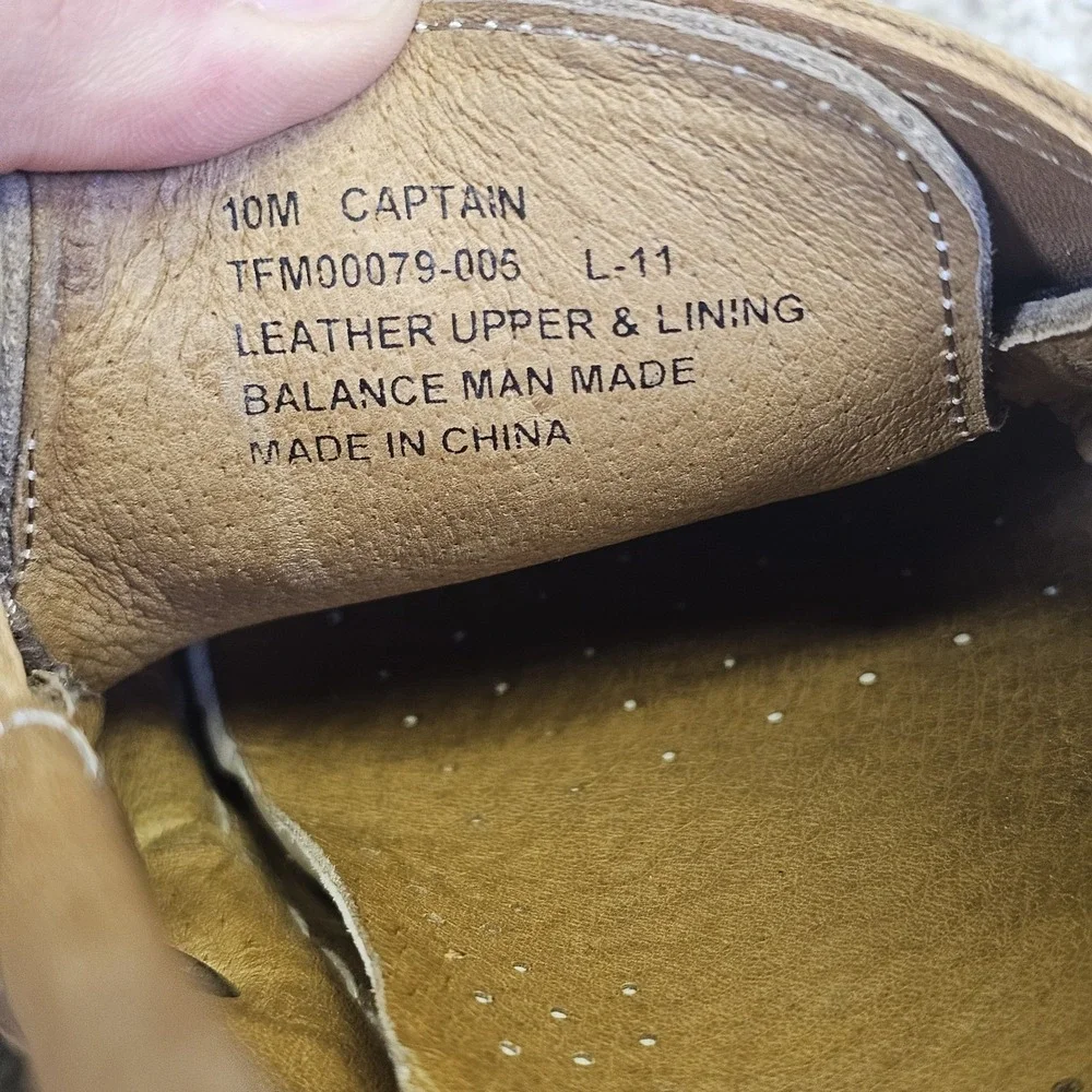 Tommy‎ Bahama Captain Mens Size 10M Leather Casual Boat Shoes Tan
